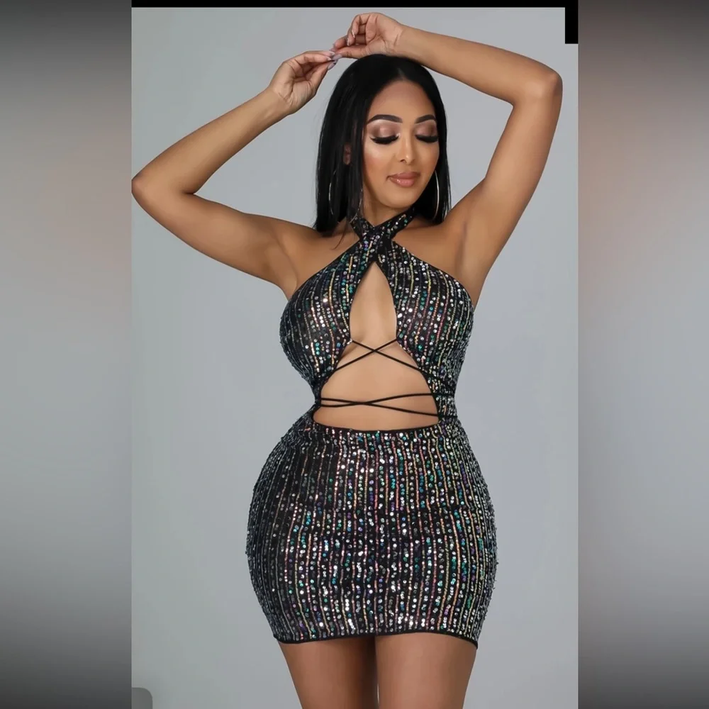 Sequin mini dress - Picture 1 of 4